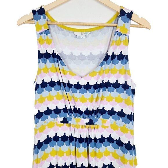 Boden Maxi Tank Dress 12 Long Multicolor Knit Sleeveless V-Neck Pullover - Picture 2 of 6